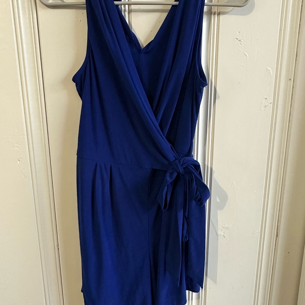 Elegant Blue Wrap Dress